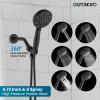 imagegotonovo SingleHandle Shower Faucet Set Shower Kit with Valve Shower Head and Handle Set Shower Trim Kit with 6 Modes ABS Handheld Shower Fixtures Shower Valve and Trim Kit Brushed GoldMatte Black