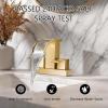 imagegotonovo Waterfall 4 Inch Centerset Bathroom Sink Faucet 2 Handle Basin Faucets 2 or 3 Hole Deck Mount with Pop Up Drain Included Lavatory Modern Mixer Tap Vanity Faucet Brushed GoldBrushed Gold
