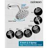 imagegotonovo 3 Handle Tub Shower Faucet Set Bathtub Shower FixtureBathroom Tub and Shower Faucet Combo Shower System Complete Tub and Shower Trim Kit with 6 Settings Showerhead Matte BlackPolished Chrome