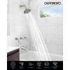 imagegotonovo 3 Handle Tub Shower Faucet Set Bathtub Shower FixtureBathroom Tub and Shower Faucet Combo Shower System Complete Tub and Shower Trim Kit with 6 Settings Showerhead Matte BlackBrushed Nickel