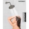 imagegotonovo 3 Handle Tub Shower Faucet Set Bathtub Shower FixtureBathroom Tub and Shower Faucet Combo Shower System Complete Tub and Shower Trim Kit with 6 Settings Showerhead Matte BlackBrushed Nickel