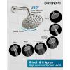 imagegotonovo 3 Handle Tub Shower Faucet Set Bathtub Shower FixtureBathroom Tub and Shower Faucet Combo Shower System Complete Tub and Shower Trim Kit with 6 Settings Showerhead Matte BlackBrushed Nickel