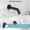 imagegotonovo Shower System with Tub Spout Wall Mount 3 Function Roughin Valve Bathtub Shower Faucets Set Complete Rain 10 Inch Round Showerhead Trim Kit Combo Cylindrical Handheld Matte BlackMatte Black