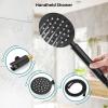 imagegotonovo Shower System with Tub Spout Wall Mount 3 Function Roughin Valve Bathtub Shower Faucets Set Complete Rain 10 Inch Round Showerhead Trim Kit Combo Cylindrical Handheld Matte BlackMatte Black