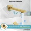 imagegotonovo Shower System with Tub Spout Wall Mounted Rain Shower Head and Handle Combo Shower Faucet Set with Valve 12 Inch Brushed NickelBrushed Gold