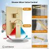 imagegotonovo Shower System with Tub Spout Wall Mounted Rain Shower Head and Handle Combo Shower Faucet Set with Valve 12 Inch Brushed NickelBrushed Gold