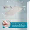 imagegotonovo Shower System with Tub Spout Wall Mounted Rain Shower Head and Handle Combo Shower Faucet Set with Valve 12 Inch Brushed NickelBrushed Nickel