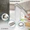 imagegotonovo Shower System with Tub Spout Wall Mounted Rain Shower Head and Handle Combo Shower Faucet Set with Valve 12 Inch Brushed NickelBrushed Nickel