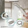 imagegotonovo Shower System with Tub Spout Wall Mounted Rain Shower Head and Handle Combo Shower Faucet Set with Valve 12 Inch Brushed NickelBrushed Nickel