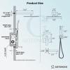 imagegotonovo Shower System with Tub Spout Wall Mounted Rain Shower Head and Handle Combo Shower Faucet Set with Valve 12 Inch Brushed NickelOil Rubbed Bronze