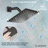 imagegotonovo Shower System with Tub Spout Wall Mounted Rain Shower Head and Handle Combo Shower Faucet Set with Valve 12 Inch Brushed NickelOil Rubbed Bronze