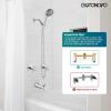 imagegotonovo 2 Handles Tub Shower Faucet SetBathtub Faucet Set with 6 Modes Handheld Spray Shower System with Tub SpoutShower Head and Handle Set Shower Fixture Wall Mount Brushed NickelPolished Chrome
