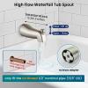 imagegotonovo 2 Handles Tub Shower Faucet SetBathtub Faucet Set with 6 Modes Handheld Spray Shower System with Tub SpoutShower Head and Handle Set Shower Fixture Wall Mount Polished ChromeBrushed Nickel