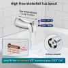imagegotonovo 2 Handles Tub Shower Faucet SetBathtub Faucet Set with 6 Modes Handheld Spray Shower System with Tub SpoutShower Head and Handle Set Shower Fixture Wall Mount Polished ChromePolished Chrome