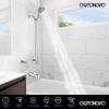 imagegotonovo 2 Handles Tub Shower Faucet SetBathtub Faucet Set with 6 Modes Handheld Spray Shower System with Tub SpoutShower Head and Handle Set Shower Fixture Wall Mount Polished ChromePolished Chrome