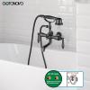 imagegotonovo 3 38 Vintage Bathtub Filler Wall Mount Clawfoot Tub Faucet Shower Kit with Handheld Shower 2Functions Double Level Handle Vintage Telephone Handheld Shower Antique BrassOil Rubbed Bronze