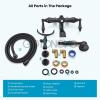 imagegotonovo 3 38 Vintage Bathtub Filler Wall Mount Clawfoot Tub Faucet Shower Kit with Handheld Shower 2Functions Double Level Handle Vintage Telephone Handheld Shower Antique BrassOil Rubbed Bronze