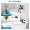 imagegotonovo 3 38 Vintage Bathtub Filler Wall Mount Clawfoot Tub Faucet Shower Kit with Handheld Shower 2Functions Double Level Handle Vintage Telephone Handheld Shower Antique BrassMatte Black