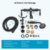 imagegotonovo 3 38 Vintage Bathtub Filler Wall Mount Clawfoot Tub Faucet Shower Kit with Handheld Shower 2Functions Double Level Handle Vintage Telephone Handheld Shower Antique BrassOil Rubbed Bronze