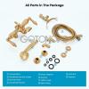 imagegotonovo 3 38 Vintage Bathtub Filler Wall Mount Clawfoot Tub Faucet Shower Kit with Handheld Shower 2Functions Double Level Handle Vintage Telephone Handheld Shower Antique BrassAntique Brass