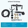 imagegotonovo 3 38 Vintage Bathtub Filler Wall Mount Clawfoot Tub Faucet Shower Kit with Handheld Shower 2Functions Double Level Handle Vintage Telephone Handheld Shower Antique BrassMatte Black