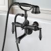 imagegotonovo 3 38 Vintage Bathtub Filler Wall Mount Clawfoot Tub Faucet Shower Kit with Handheld Shower 2Functions Double Level Handle Vintage Telephone Handheld Shower Antique BrassOil Rubbed Bronze