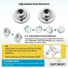 imagegotonovo 3 38 Vintage Bathtub Filler Wall Mount Clawfoot Tub Faucet Shower Kit with Handheld Shower 2Functions Double Level Handle Vintage Telephone Handheld Shower Antique BrassPolished Chrome