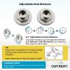 imagegotonovo 3 38 Vintage Bathtub Filler Wall Mount Clawfoot Tub Faucet Shower Kit with Handheld Shower 2Functions Double Level Handle Vintage Telephone Handheld Shower Antique BrassBrushed Nickel
