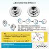 imagegotonovo 3 38 Vintage Bathtub Filler Wall Mount Clawfoot Tub Faucet Shower Kit with Handheld Shower 2Functions Double Level Handle Vintage Telephone Handheld Shower Antique BrassPolished Chrome