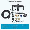 imagegotonovo 3 38 Vintage Bathtub Filler Wall Mount Clawfoot Tub Faucet Shower Kit with Handheld Shower 2Functions Double Level Handle Vintage Telephone Handheld Shower Antique BrassMatte Black