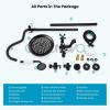 imagegotonovo Bathroom Exposed Shower Faucet Outside Shower Kit 8 Inch Rainfall Shower Head Set with Tub Spout and Handheld Spray Double Cross Handles Wall Mount Antique BrassMatte Black