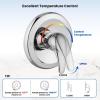 imagegotonovo Dual 2 in 1 Shower Head Kit High Pressure Combo System Shower Faucet 6 Modes ABS Handheld Spray Shower Trim Kit with Valve Shower Head and Handle Set Brushed GoldPolished Chrome