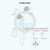 imagegotonovo Dual 2 in 1 Shower Head Kit High Pressure Combo System Shower Faucet 6 Modes ABS Handheld Spray Shower Trim Kit with Valve Shower Head and Handle Set Brushed GoldBrushed Nickel