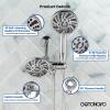 imagegotonovo Dual 2 in 1 Shower Head Kit High Pressure Combo System Shower Faucet 6 Modes ABS Handheld Spray Shower Trim Kit with Valve Shower Head and Handle Set Brushed GoldPolished Chrome
