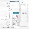 imagegotonovo Outdoor Shower Fixtures SUS304 Stainless Steel Rain Shower Kit Faucet High Pressure Wall Mount 2 Dual Function 8 Inch Showerhead and Handheld Spray Combo Single Handle Brushed GoldBrushed Nickel
