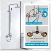 imagegotonovo Outdoor Shower Fixtures SUS304 Stainless Steel Rain Shower Kit Faucet High Pressure Wall Mount 2 Dual Function 8 Inch Showerhead and Handheld Spray Combo Single Handle Brushed GoldBrushed Nickel