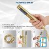 imagegotonovo Outdoor Shower Fixtures SUS304 Stainless Steel Rain Shower Kit Faucet High Pressure Wall Mount 2 Dual Function 8 Inch Showerhead and Handheld Spray Combo Single Handle Brushed GoldBrushed Gold