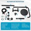 imagegotonovo Outdoor Shower Fixtures SUS304 Stainless Steel Rain Shower Kit Faucet High Pressure Wall Mount 2 Dual Function 8 Inch Showerhead and Handheld Spray Combo Single Handle Brushed GoldMatte Black
