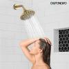imagegotonovo Shower Faucet Set Bathroom Shower Head and Handle Set Complete 6 Settings 6 inch Rainfall Shower Head Kit High Pressure Shower System Combo Shower Trim Kit with Valve Brushed GoldBrushed Gold
