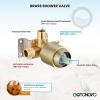imagegotonovo Shower Faucet Set Bathroom Shower Head and Handle Set Complete 6 Settings 6 inch Rainfall Shower Head Kit High Pressure Shower System Combo Shower Trim Kit with Valve Brushed GoldBrushed Gold