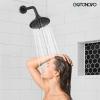 imagegotonovo Shower Faucet Set Bathroom Shower Head and Handle Set Complete 6 Settings 6 inch Rainfall Shower Head Kit High Pressure Shower System Combo Shower Trim Kit with Valve Brushed GoldMatte Black