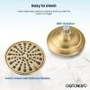 imagegotonovo Shower Faucet Set Bathroom Shower Head and Handle Set Complete 6 Settings 6 inch Rainfall Shower Head Kit High Pressure Shower System Combo Shower Trim Kit with Valve Brushed GoldBrushed Gold