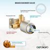 imagegotonovo Shower Faucet Set Bathroom Shower Head and Handle Set Complete 6 Settings 6 inch Rainfall Shower Head Kit High Pressure Shower System Combo Shower Trim Kit with Valve Brushed GoldBrushed Nickel