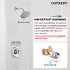 imagegotonovo Shower Faucet Set Bathroom Shower Head and Handle Set Complete 6 Settings 6 inch Rainfall Shower Head Kit High Pressure Shower System Combo Shower Trim Kit with Valve Brushed GoldPolished Chrome