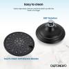 imagegotonovo Shower Faucet Set Bathroom Shower Head and Handle Set Complete 6 Settings 6 inch Rainfall Shower Head Kit High Pressure Shower System Combo Shower Trim Kit with Valve Brushed GoldMatte Black