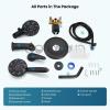 imagegotonovo Tub Shower Faucet Set Bathroom Shower Head Kit High Pressure Bathtub Shower Faucet 6 Modes ABS Handheld Spray Valve and Shower Trim Kit Shower Head and Handle Set Brushed NickelMatte Black