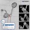 imagegotonovo Tub Shower Faucet Set Bathroom Shower Head Kit High Pressure Bathtub Shower Faucet 6 Modes ABS Handheld Spray Valve and Shower Trim Kit Shower Head and Handle Set Brushed NickelPolished Chrome
