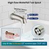 imagegotonovo Tub Shower Faucet Set Bathroom Shower Head Kit High Pressure Bathtub Shower Faucet 6 Modes ABS Handheld Spray Valve and Shower Trim Kit Shower Head and Handle Set Brushed NickelBrushed Nickel