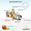imagegotonovo Tub Shower Faucet Set Bathroom Shower Head Kit High Pressure Bathtub Shower Faucet 6 Modes ABS Handheld Spray Valve and Shower Trim Kit Shower Head and Handle Set Brushed NickelBrushed Nickel