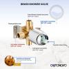 imagegotonovo Tub Shower Faucet Set Bathroom Shower Head Kit High Pressure Bathtub Shower Faucet 6 Modes ABS Handheld Spray Valve and Shower Trim Kit Shower Head and Handle Set Brushed NickelPolished Chrome